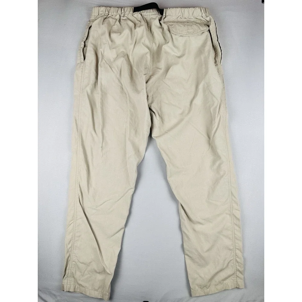 Vintage 90s The North Face Canvas Hiking Pants Beige Elastic Waist Men's XL